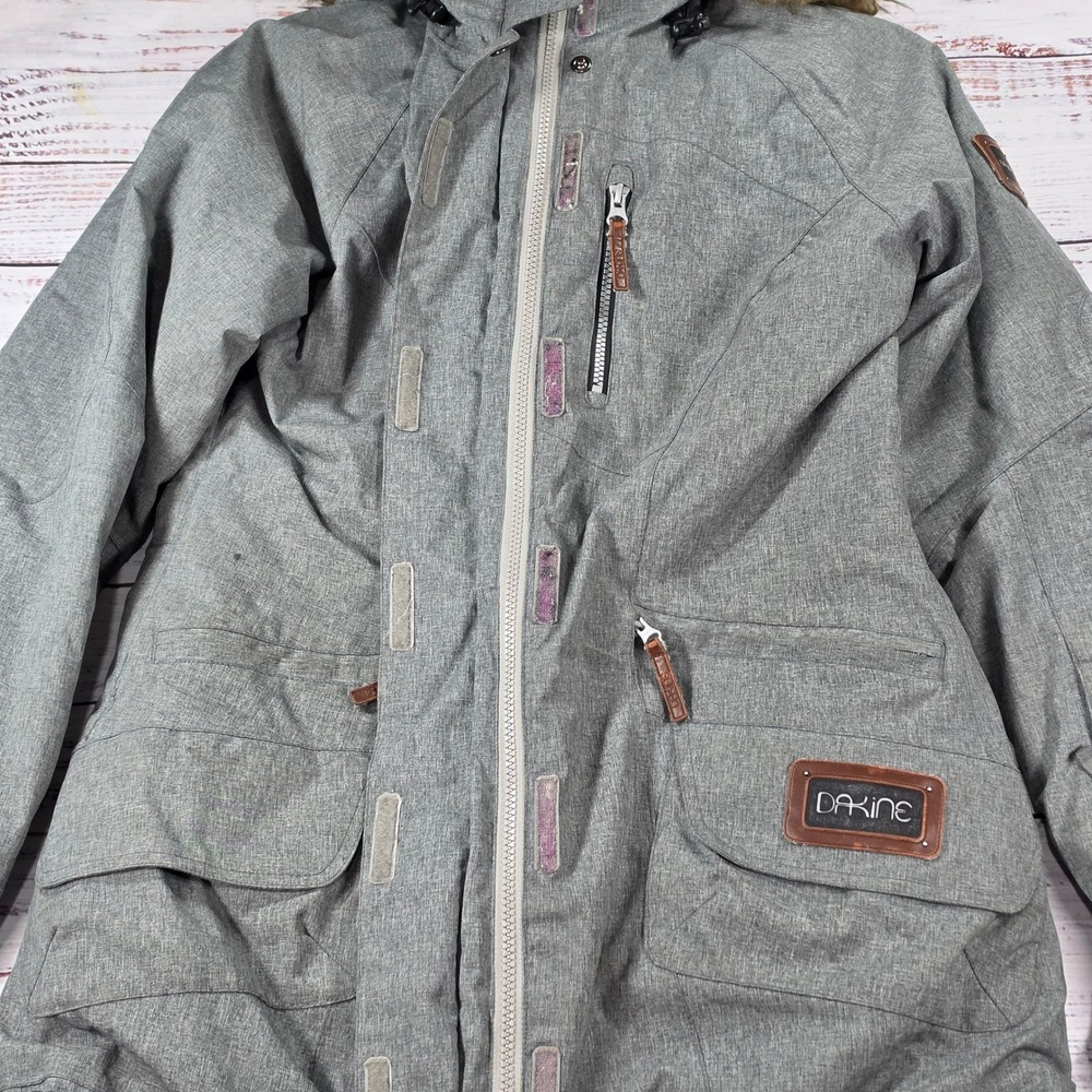 Dakine Technical Outerwear Jacket Womens M Grey Excellent PrimaLoft Insulated